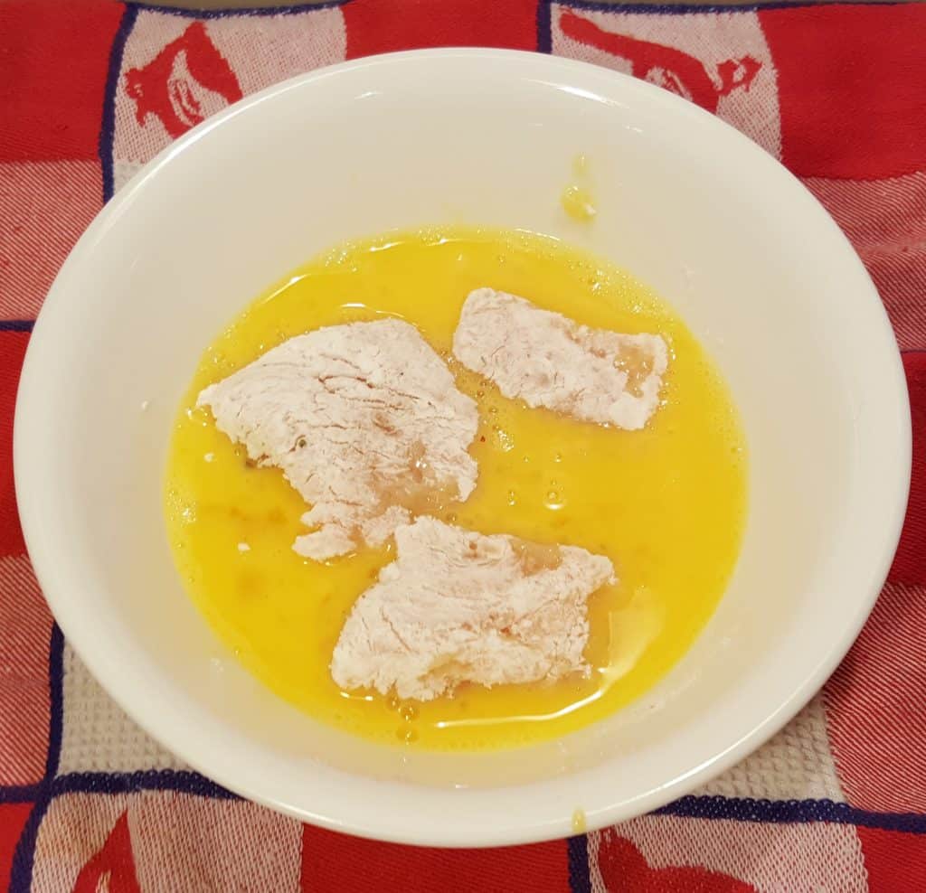 Dip Chicken into Egg Mixture