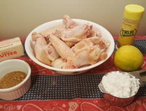 Air Fryer Crispy Old Bay Chicken Wings with Warm Lemon Butter - This