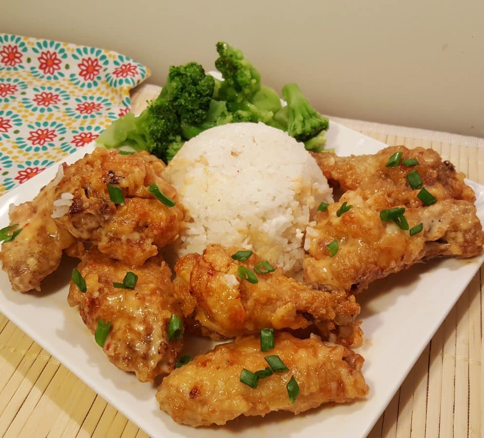 Air Fryer Spicy Bang Bang Chicken Wings