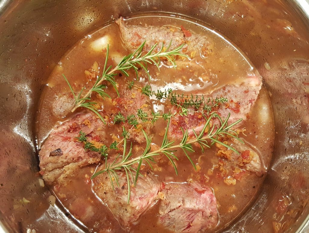 Add Fresh Rosemary and Thyme