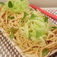 Pressure Cooker P.F. Chang's Garlic Noodles with English Cucumber