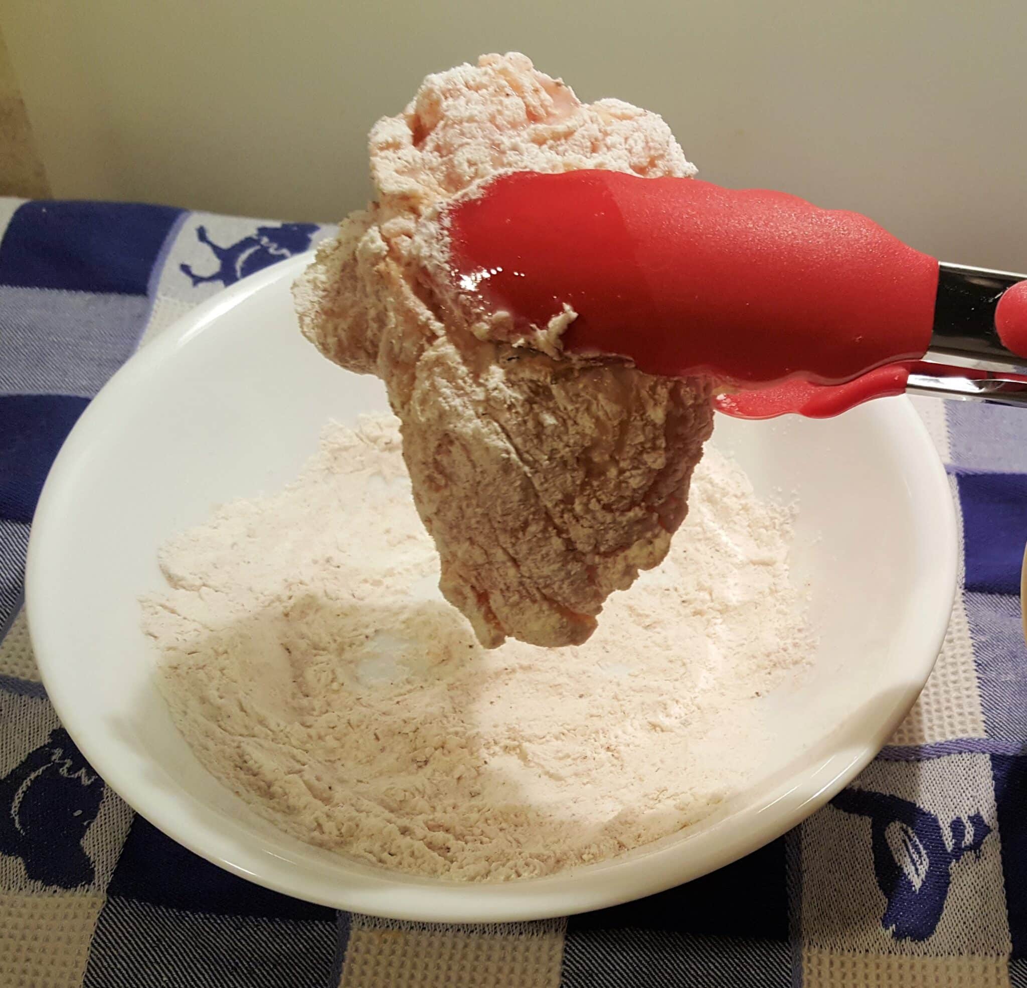Shake off Excess Flour Coating