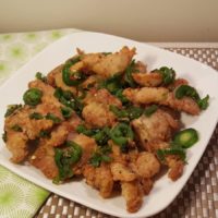 Air Fryer Chinese Salt & Pepper Pork Chops w/Jalapeños