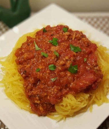 Instant Pot Spaghetti Squash and Meat Sauce