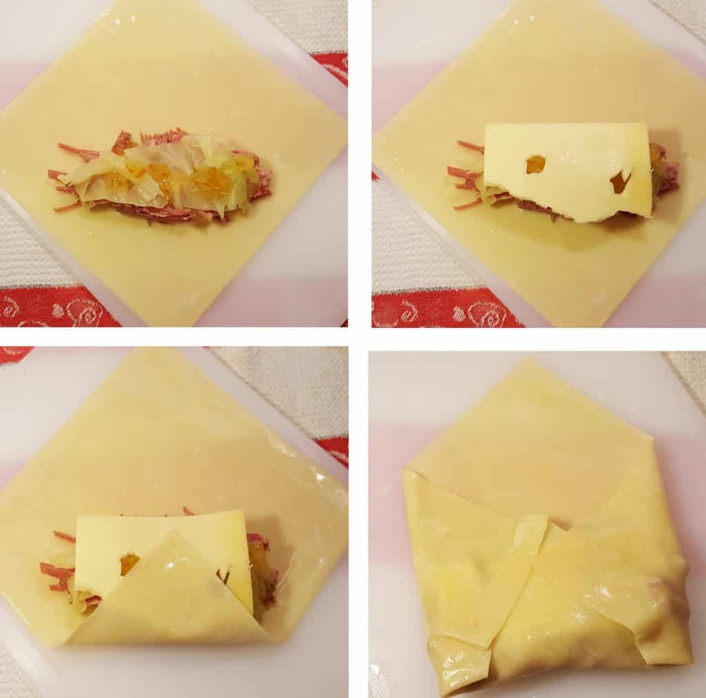 Air Fryer Pub Style Corned Beef Egg Rolls [Reuben] This Old Gal