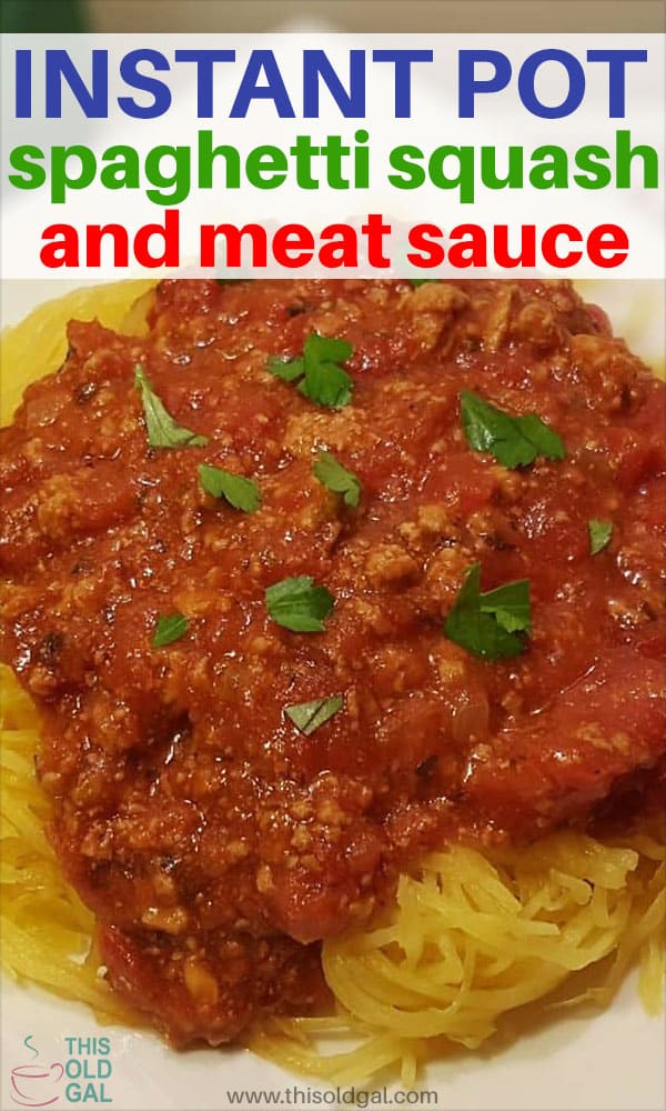 Instant Pot Pressure Cooker Spaghetti Squash and Meat Sauce
