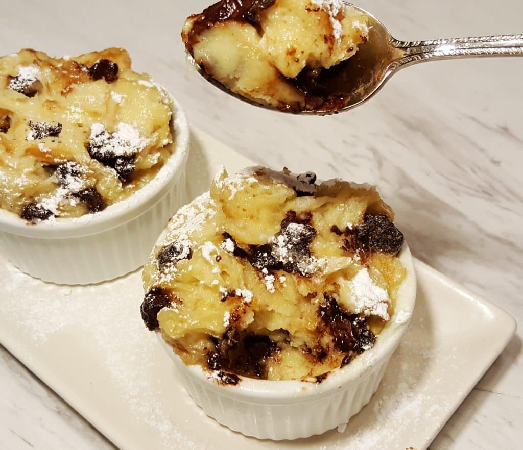 Instant Chocolate Chip Bread Pudding
