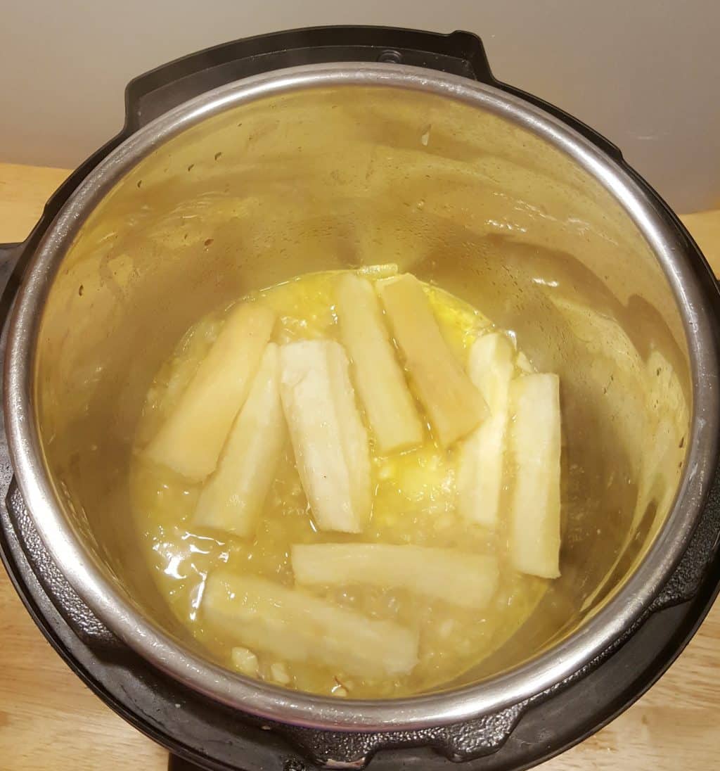 Pressure Cooker Cuban Yuca Con Mojo {Cassava} This Old Gal