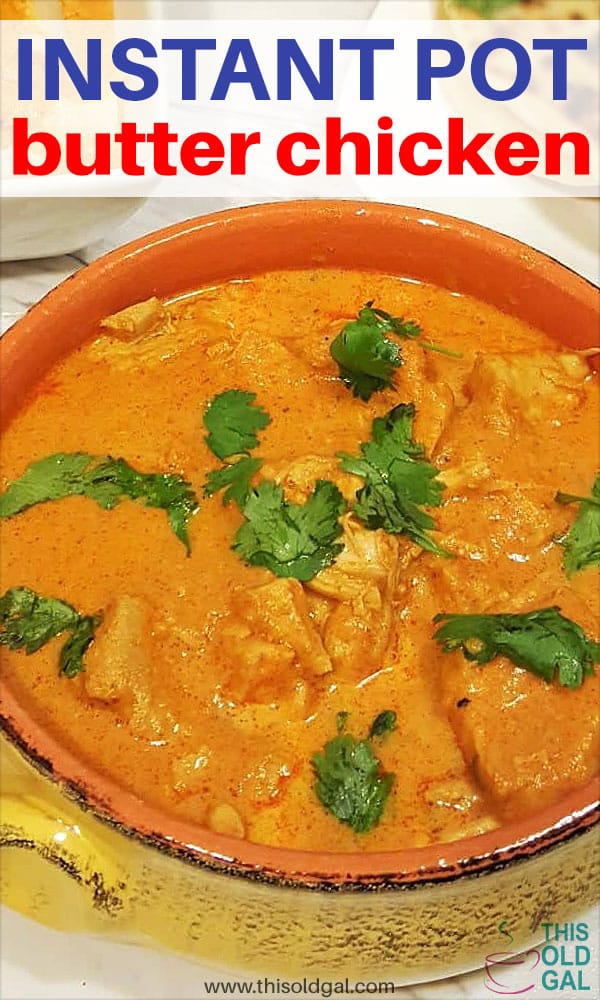 Pressure Cooker Indian Butter Chicken {Murgh Makhani} with Naan