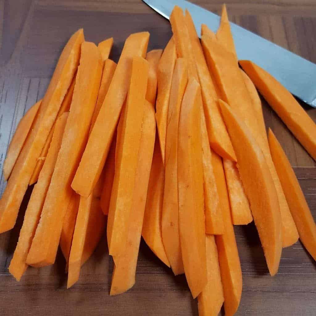 Slice Sweet Potatoes 1/4" Thick