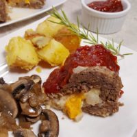 Instant Pot Cheeseburger Meatloaf and Rosemary Potatoes