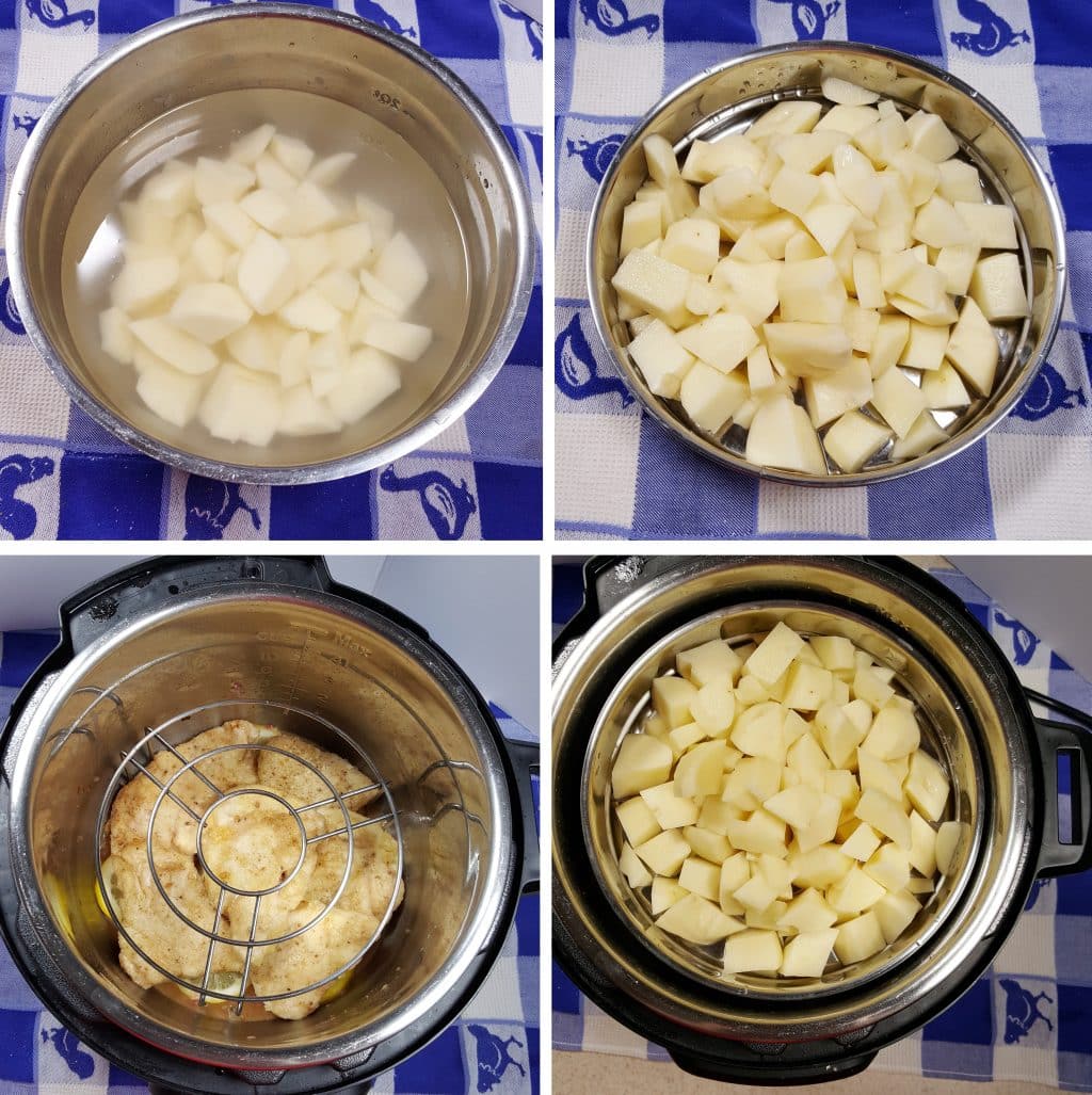 Pot in Pot Potatoes, Cauliflower