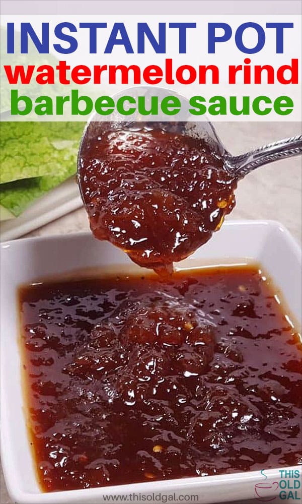 Instant Pot Pressure Cooker Watermelon Rind Barbecue Sauce