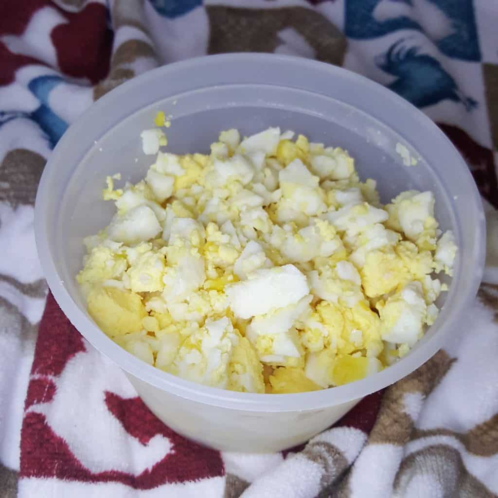 Chopped Eggs Ready to Use on a Whim