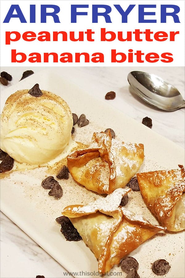 Air Fryer Peanut Butter Banana Dessert Bites