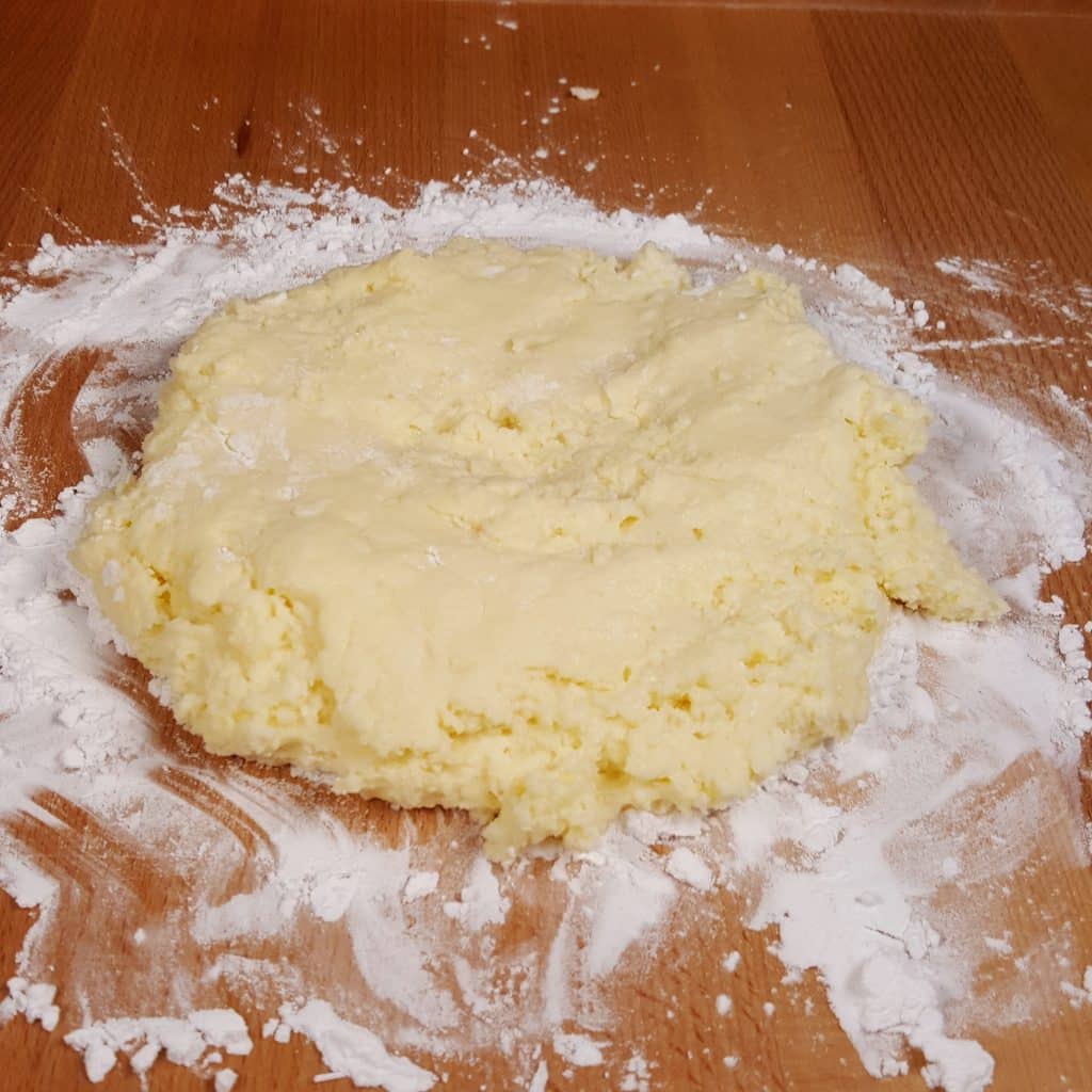 Turn out Yuca Dough to a Board