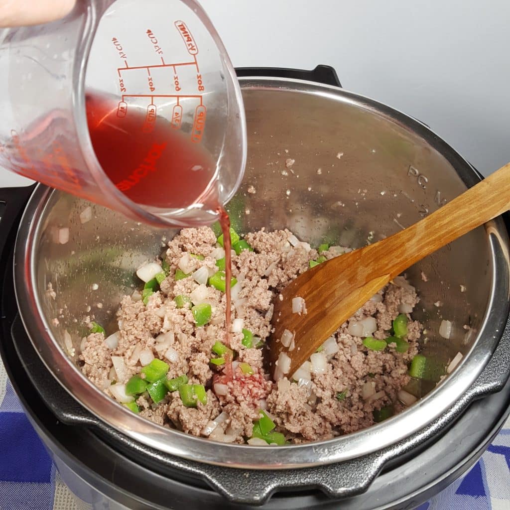 Deglaze the Cooking Pot with Red Wine Vinegar