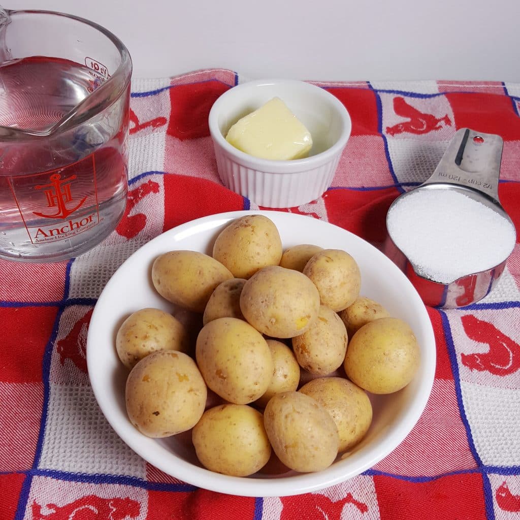 Cast of Ingredients for Instant Pot Salt Potatoes
