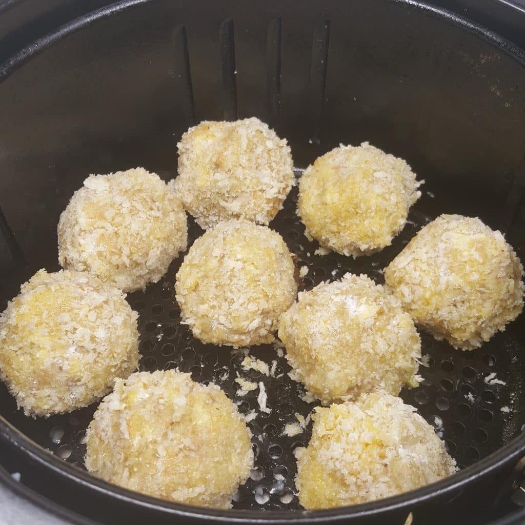 Place Turkey Croquettes in Well Greased Air Fryer