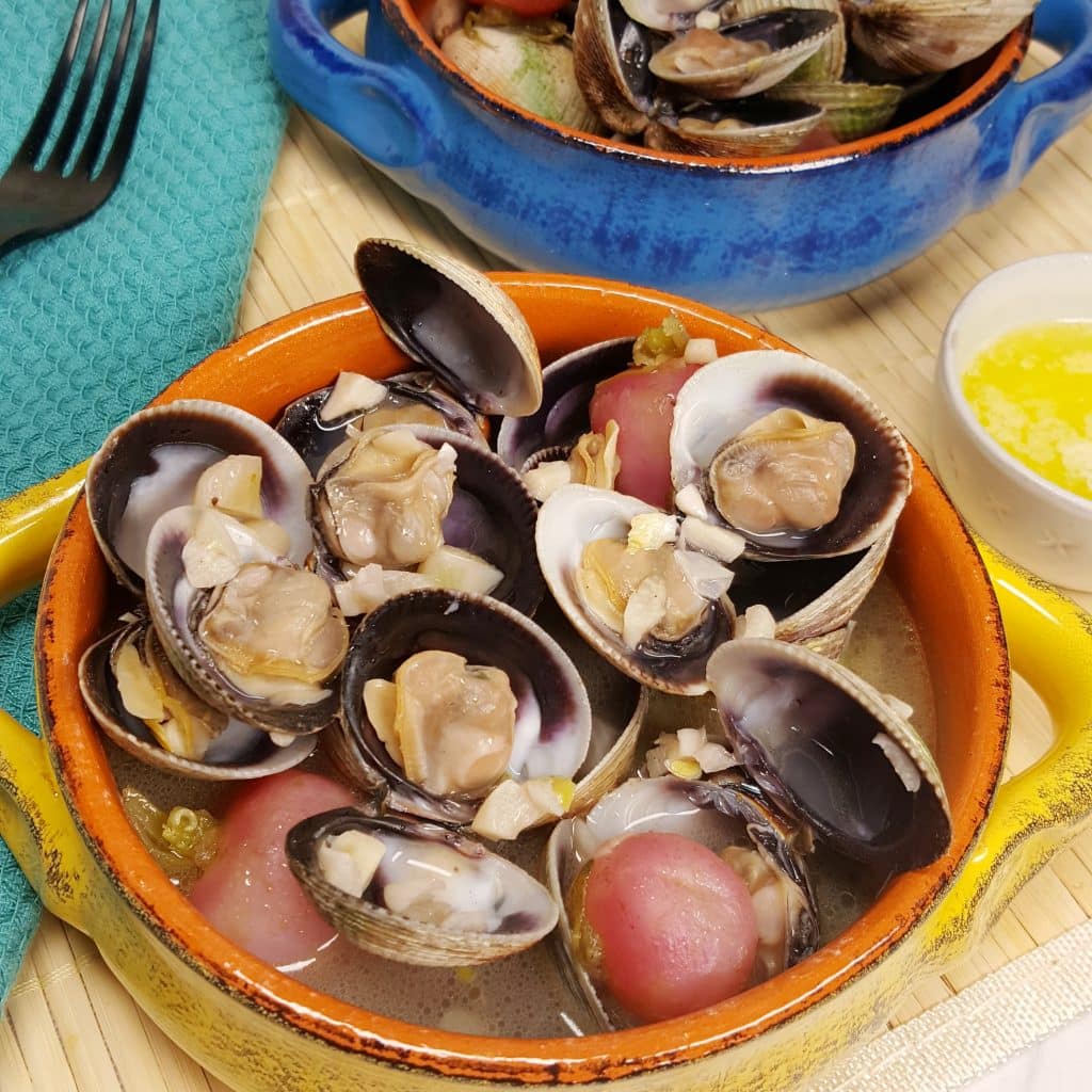 Instant Pot Steamed Clams in Wine Garlic Butter - Low Carb, Keto