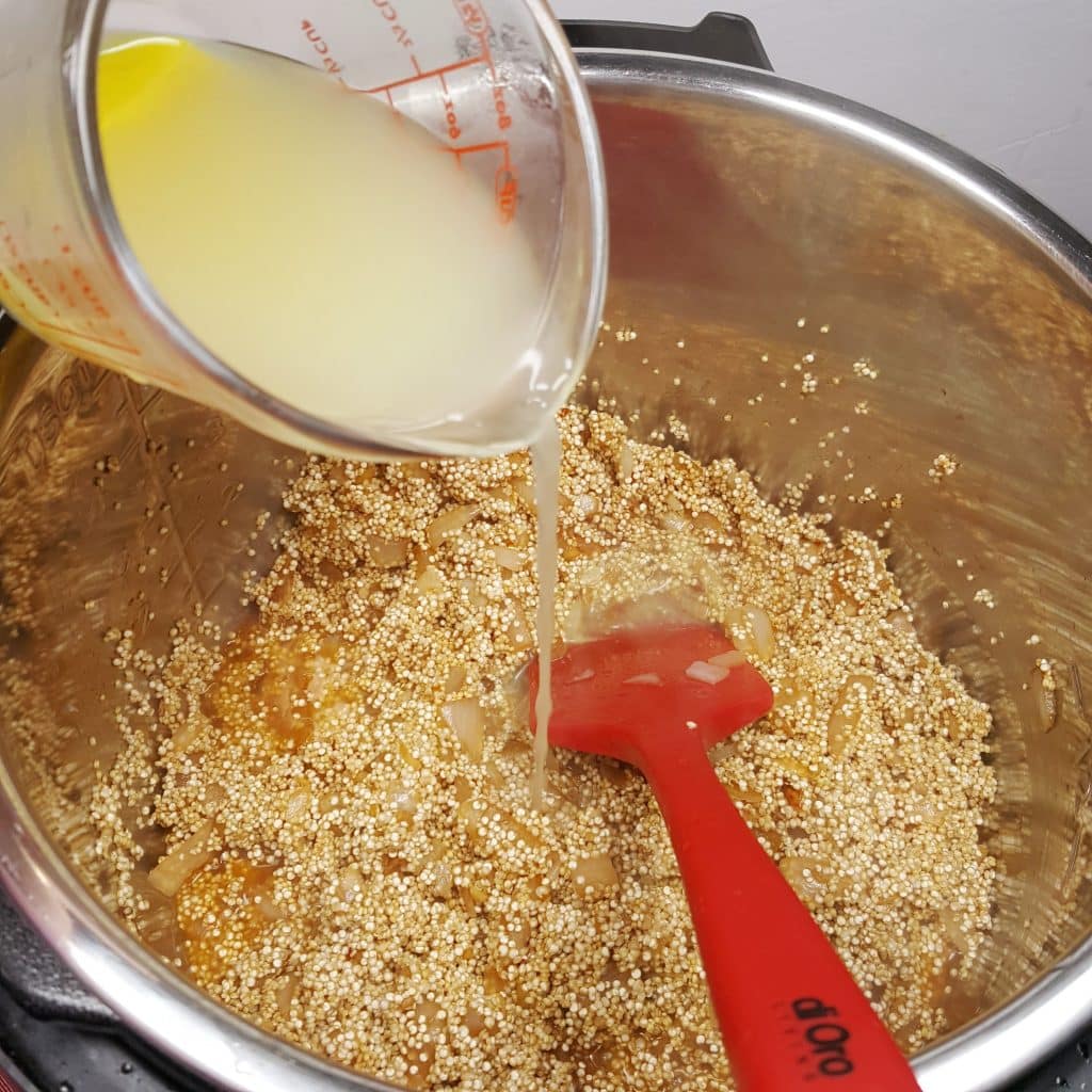 Instant Pot Chicken Fried Quinoa "Rice" This Old Gal