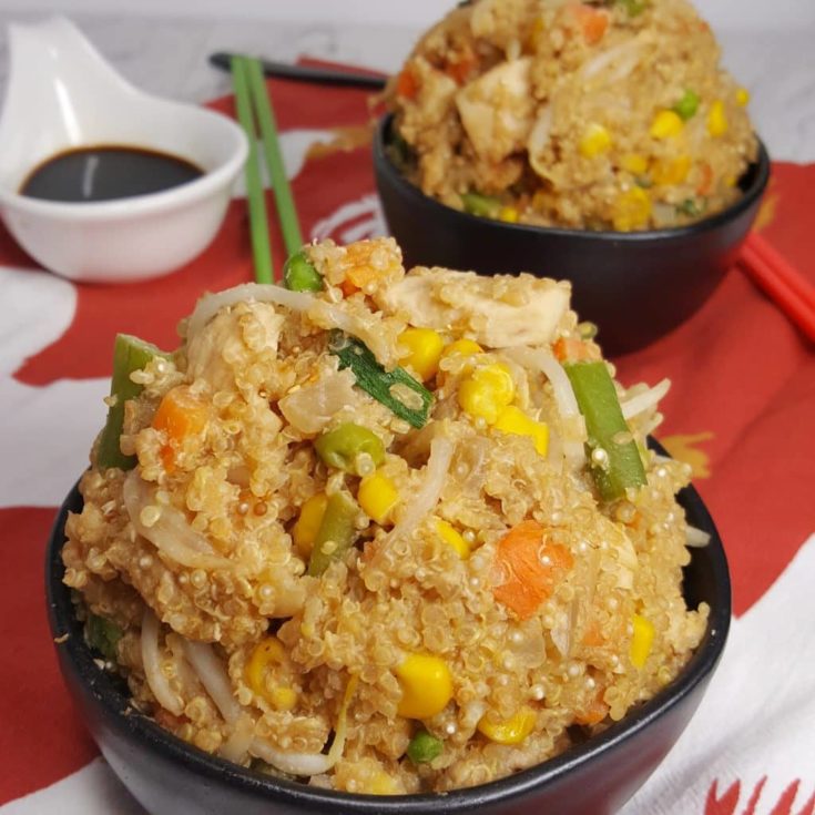 Instant Pot Chicken Fried Quinoa "Rice" This Old Gal