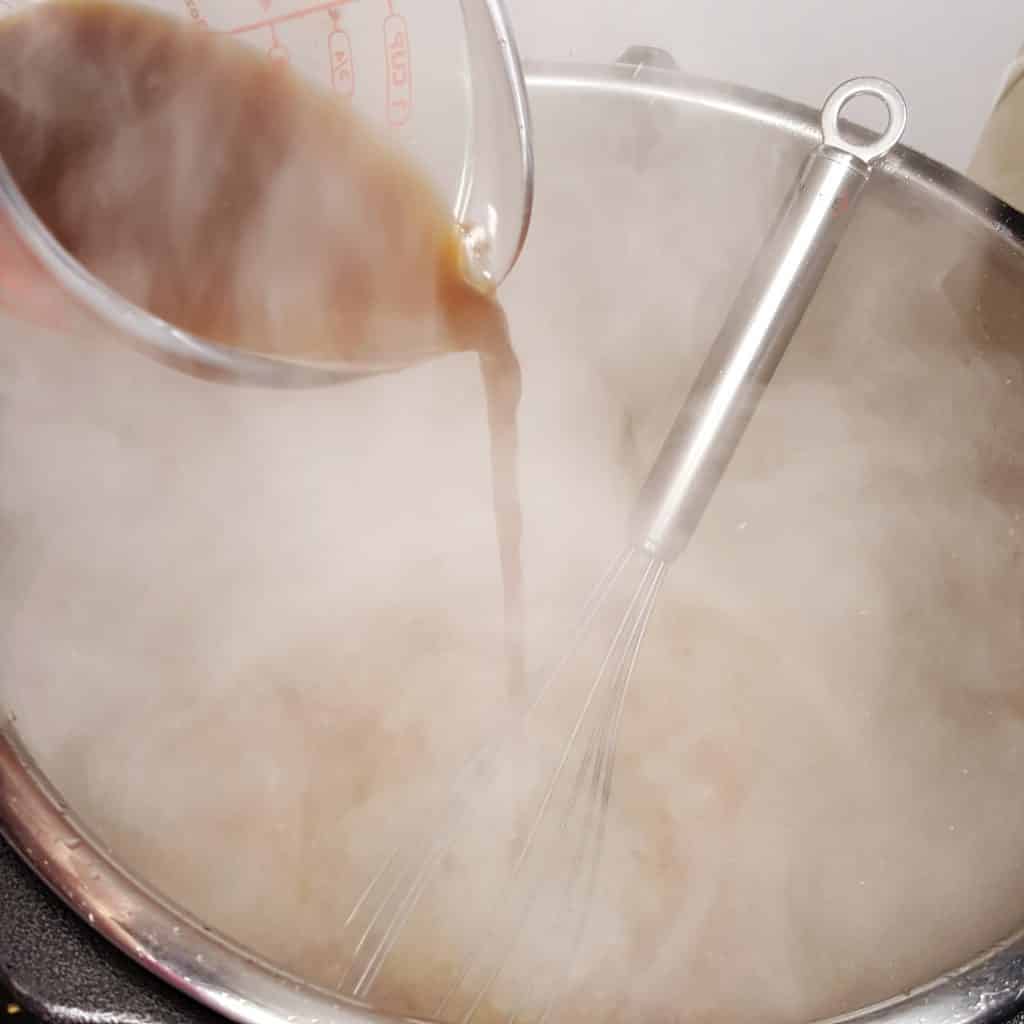 Add Liquid and Deglaze Cooking Pot