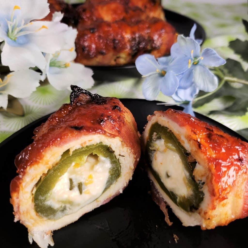Air Fryer Bacon Wrapped Chicken Jalapeno Poppers This Old Gal