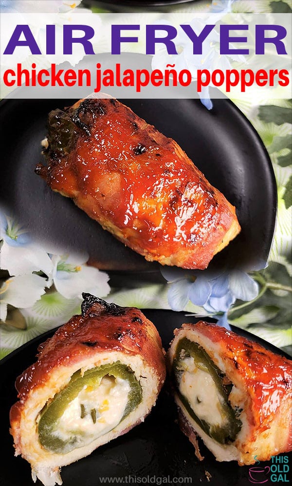 Air Fryer Bacon Wrapped Chicken Jalapeño Poppers