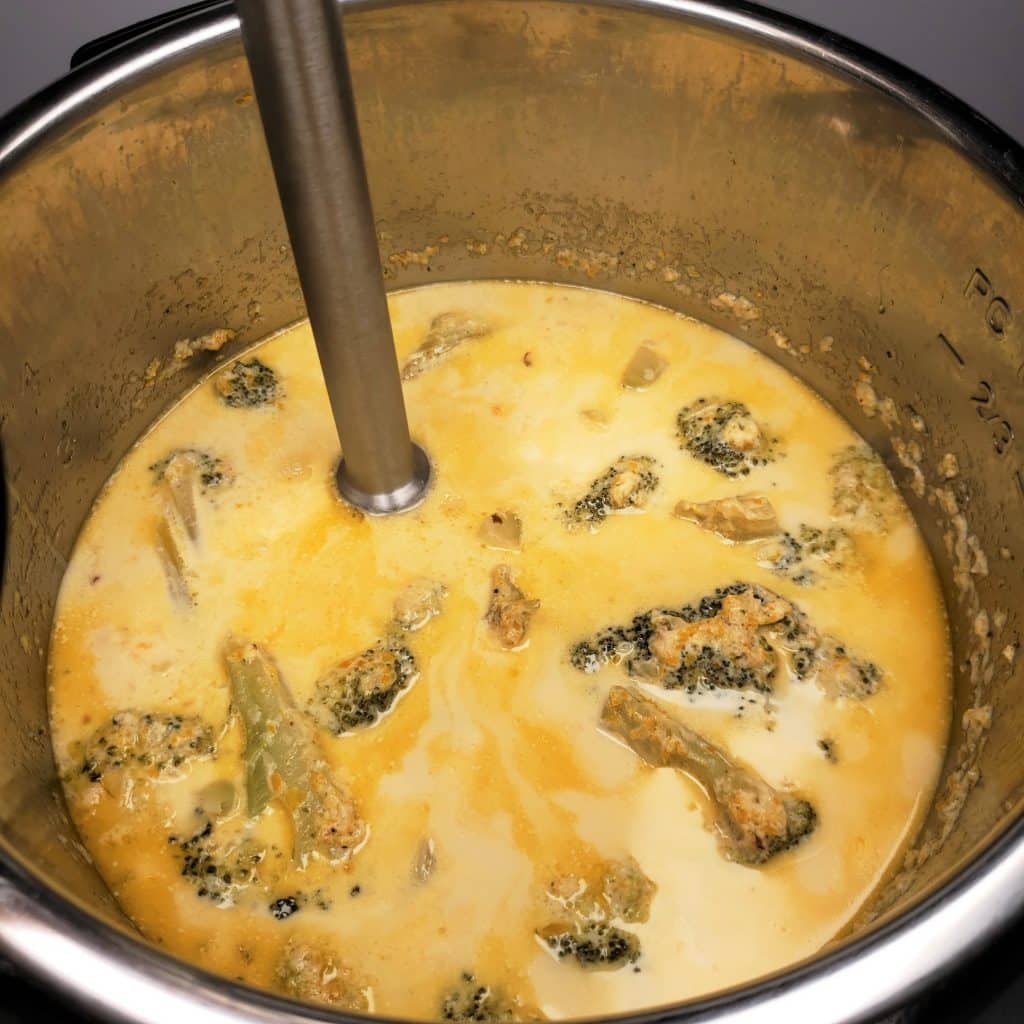 Immersion Blender will Smooth Broccoli Cheddar Soup