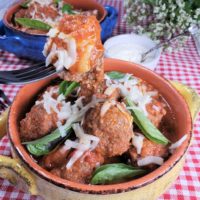 Pressure Cooker Low Carb Margherita Pizza Stuffed Meatballs