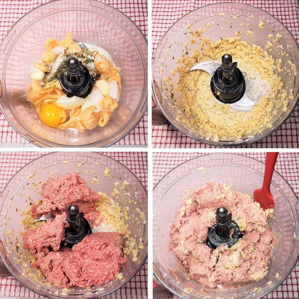 Combine Meatball Ingredients in Food Processor