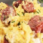 Sausage Feta Eggs Breakfast Scramble Low Carb/Keto