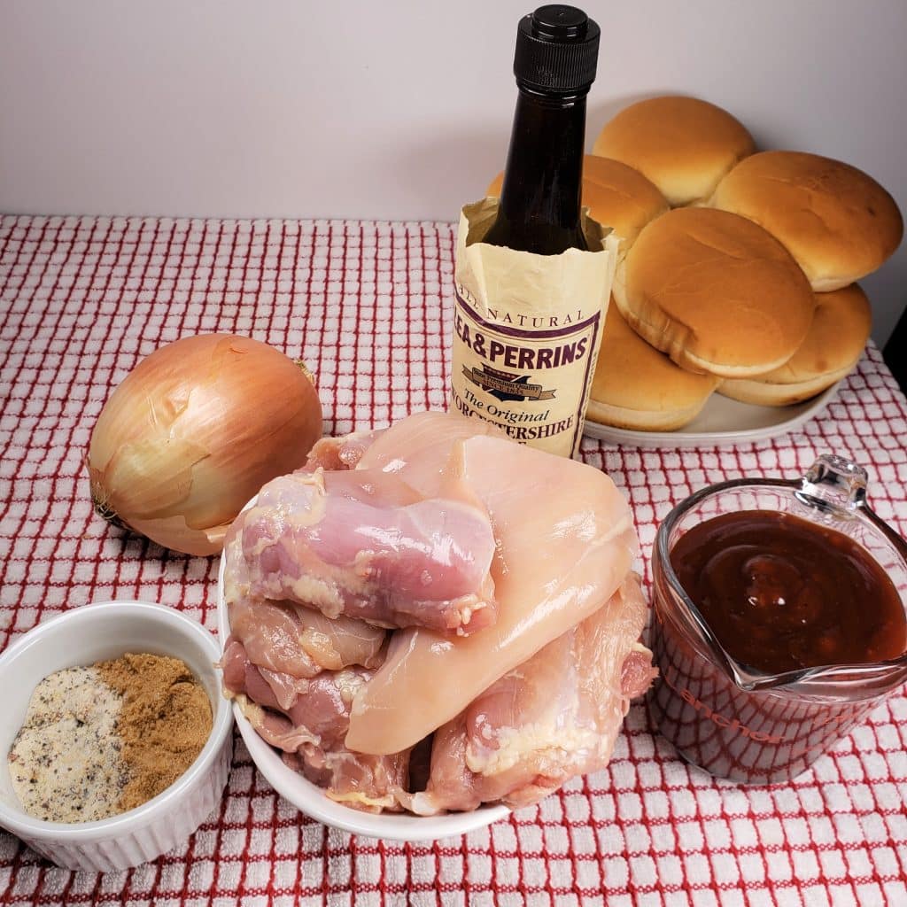 Cast of Ingredients for Instant Pot BBQ Chicken