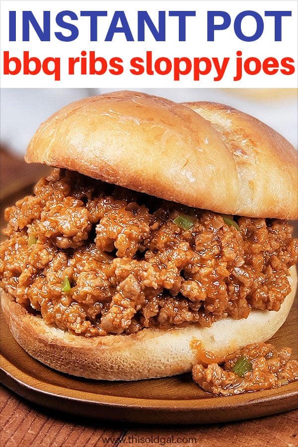 Instant Pot Pressure Cooker BBQ Ribs Sloppy Joes