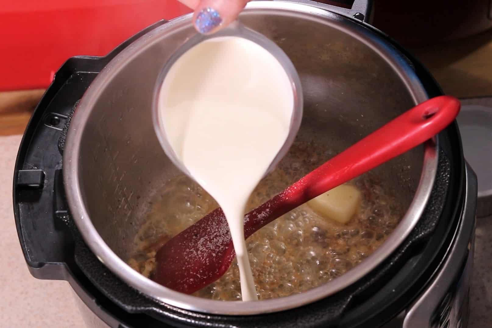 Heavy Cream Mixes with the Butter