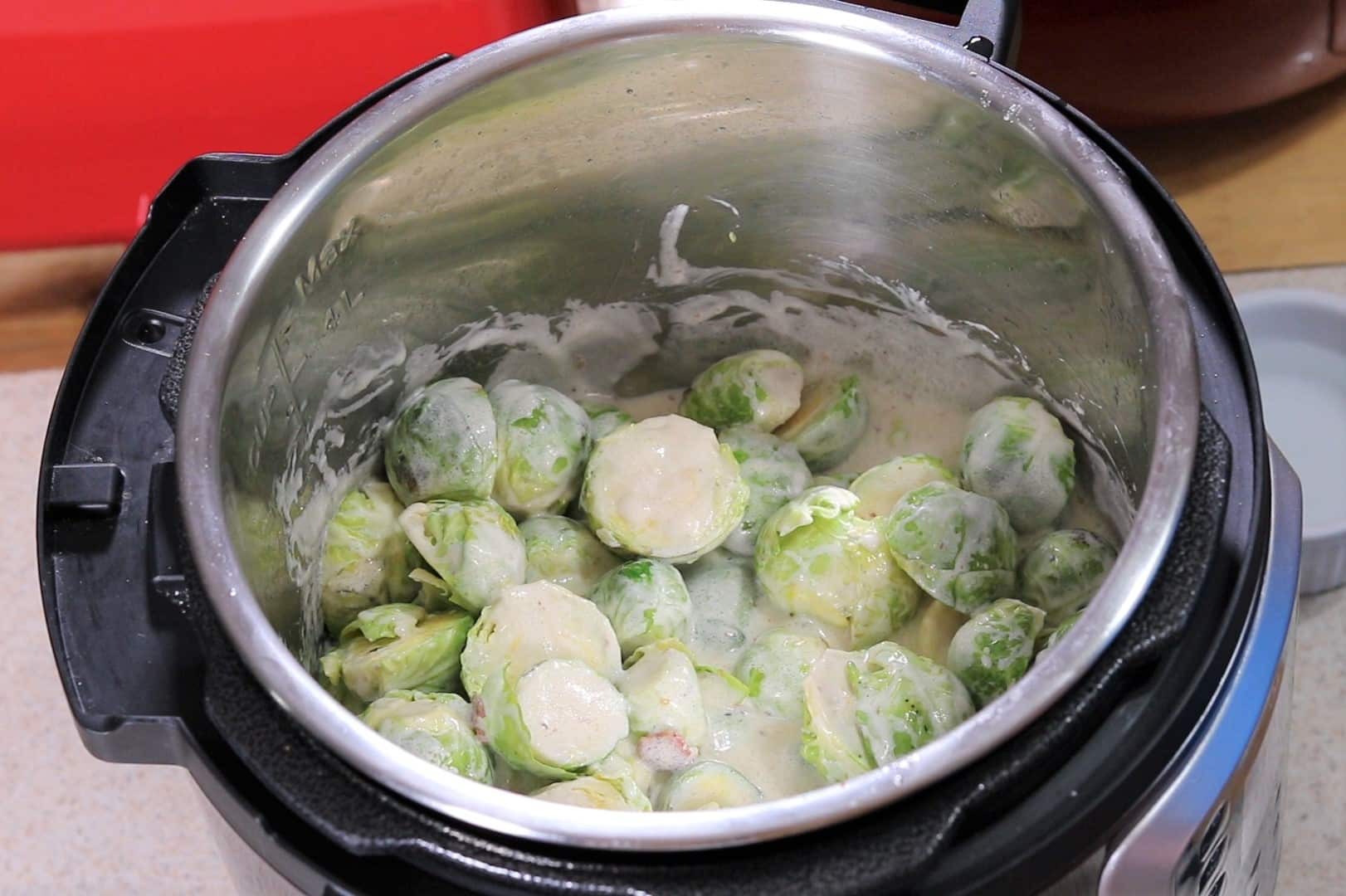 Brussels Sprouts Cook in Cream Sauce