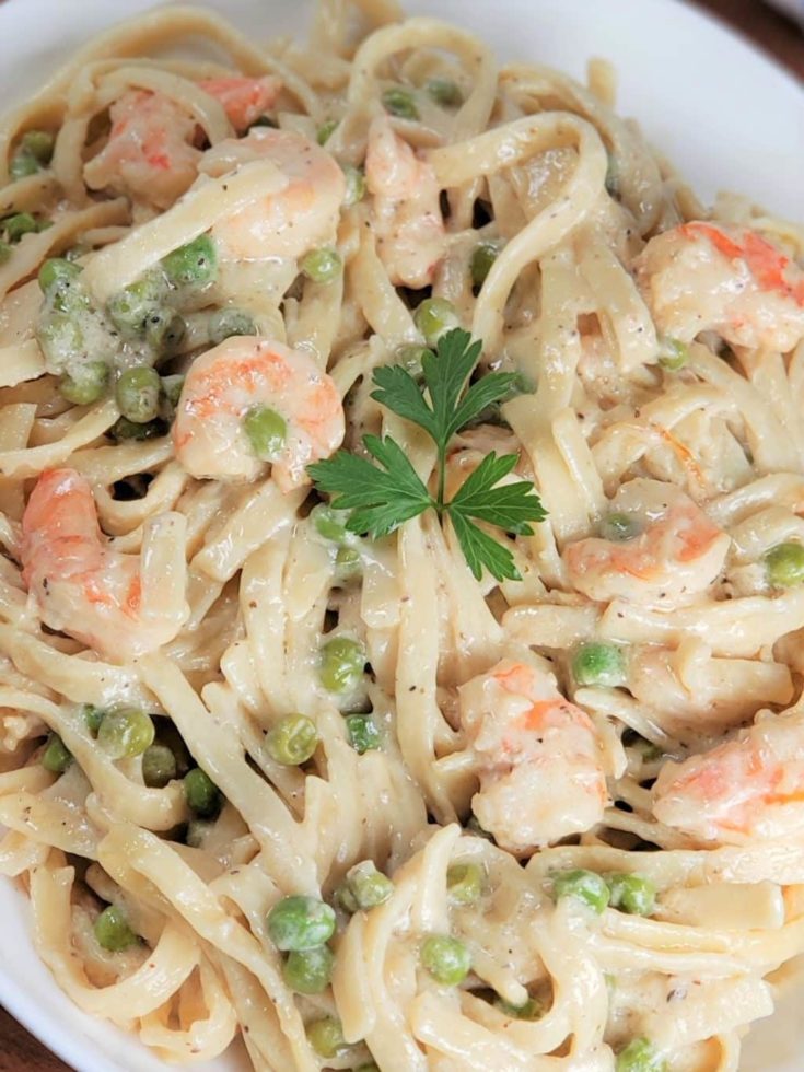 Instant Pot Dijon Shrimp Linguine + Video This Old Gal