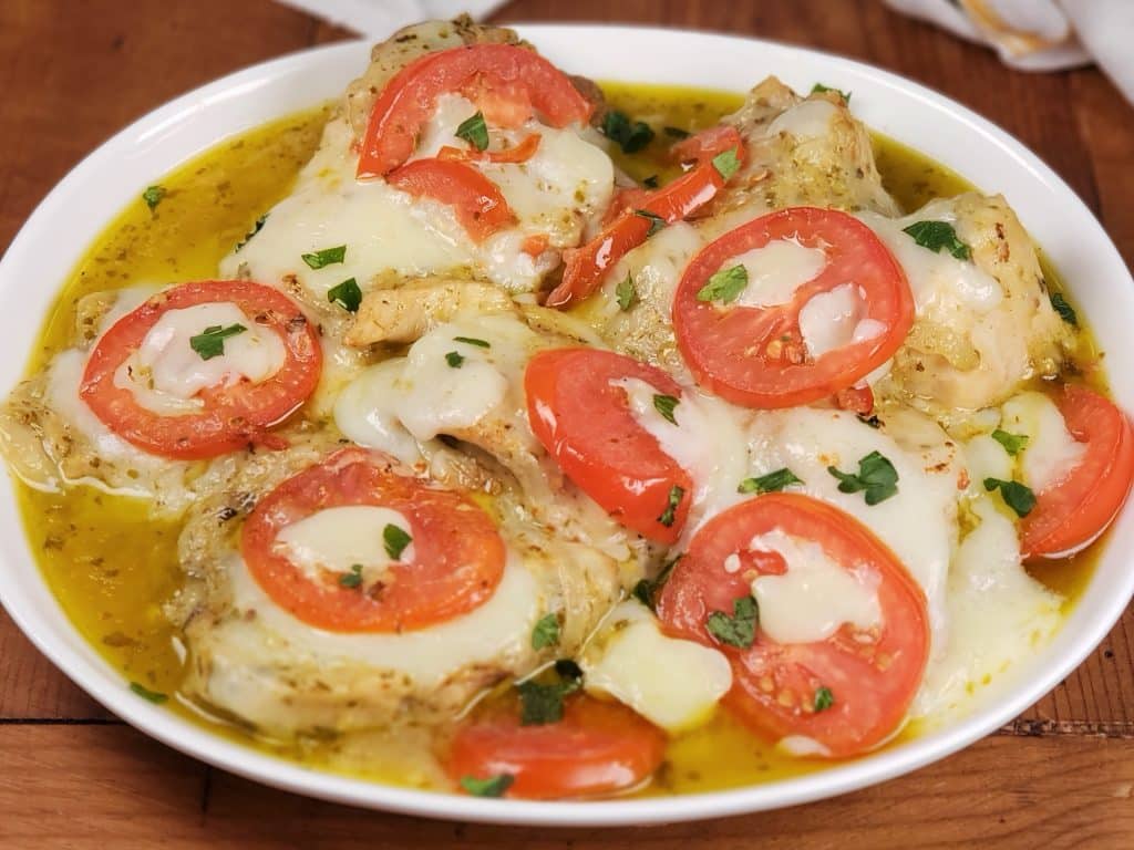 Low Carb Instant Pot Pesto Chicken [Recipe and Video]