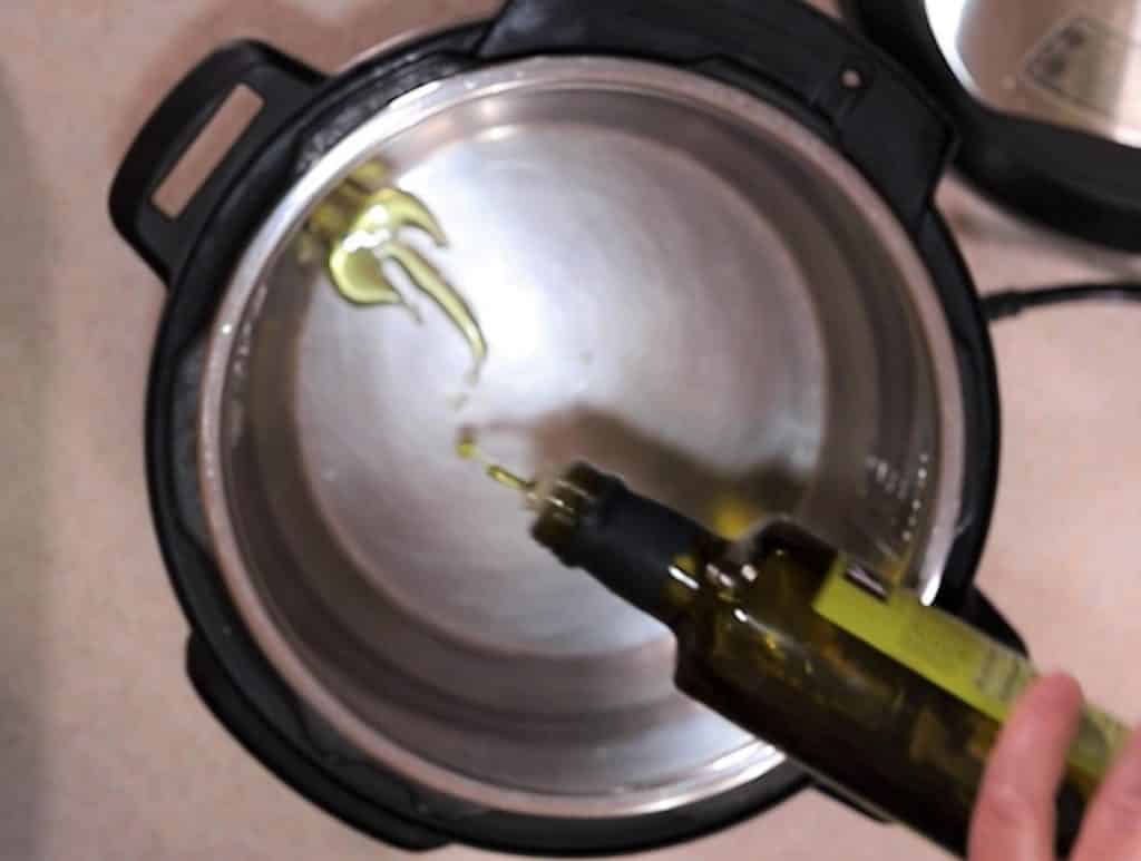 Add Olive Oil to Hot Cooking Pot
