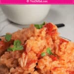Pressure Cooker Jollof Rice is a West African one pot, stewed tomato, peppers and onions rice side dish, typically served for parties and special occasions.
